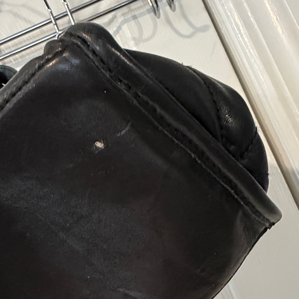 Furla Black Quilted Leather Tote with Gold Medallion - Picture 6 of 10